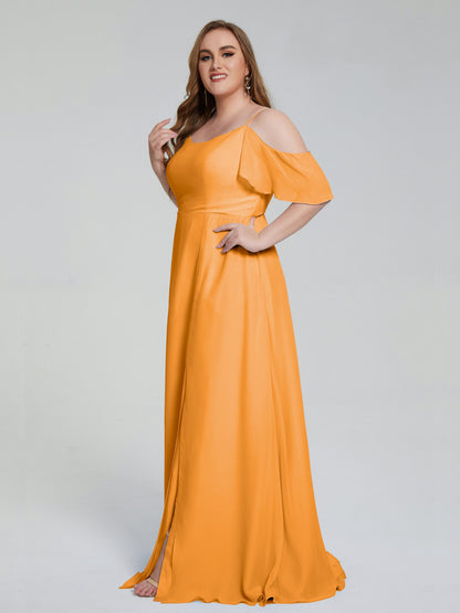 Eloise Off the Shoulder Plus Size Long Bridesmaid Dresses