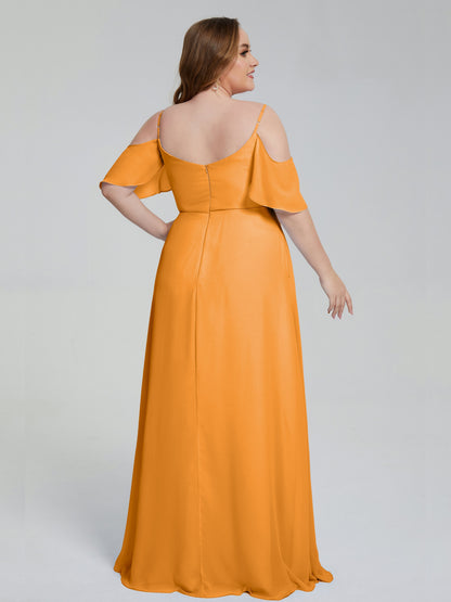Eloise Off the Shoulder Plus Size Long Bridesmaid Dresses