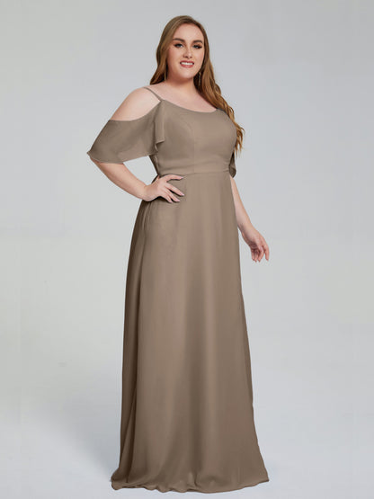 Eloise Off the Shoulder Plus Size Long Bridesmaid Dresses