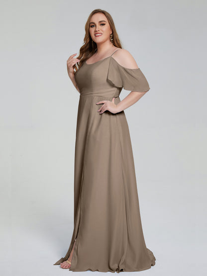 Eloise Off the Shoulder Plus Size Long Bridesmaid Dresses