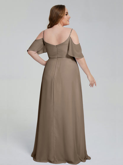Eloise Off the Shoulder Plus Size Long Bridesmaid Dresses