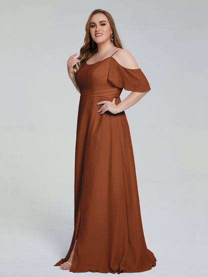 Eloise Off the Shoulder Plus Size Long Bridesmaid Dresses