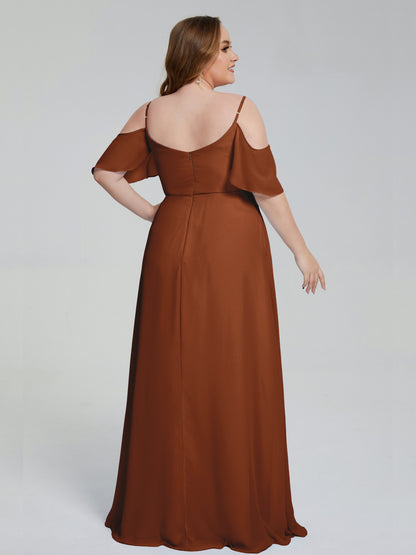 Eloise Off the Shoulder Plus Size Long Bridesmaid Dresses