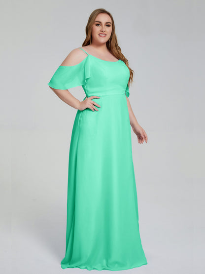 Eloise Off the Shoulder Plus Size Long Bridesmaid Dresses