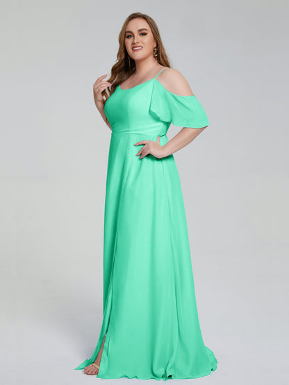 Eloise Off the Shoulder Plus Size Long Bridesmaid Dresses