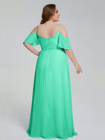 Eloise Off the Shoulder Plus Size Long Bridesmaid Dresses