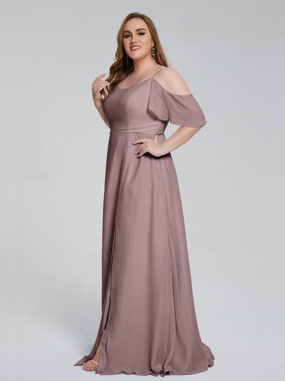 Eloise Off the Shoulder Plus Size Long Bridesmaid Dresses