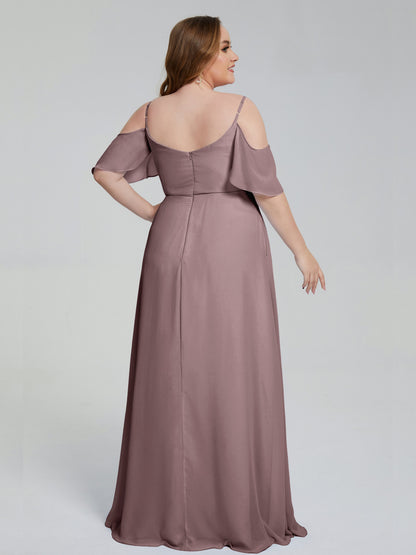 Eloise Off the Shoulder Plus Size Long Bridesmaid Dresses