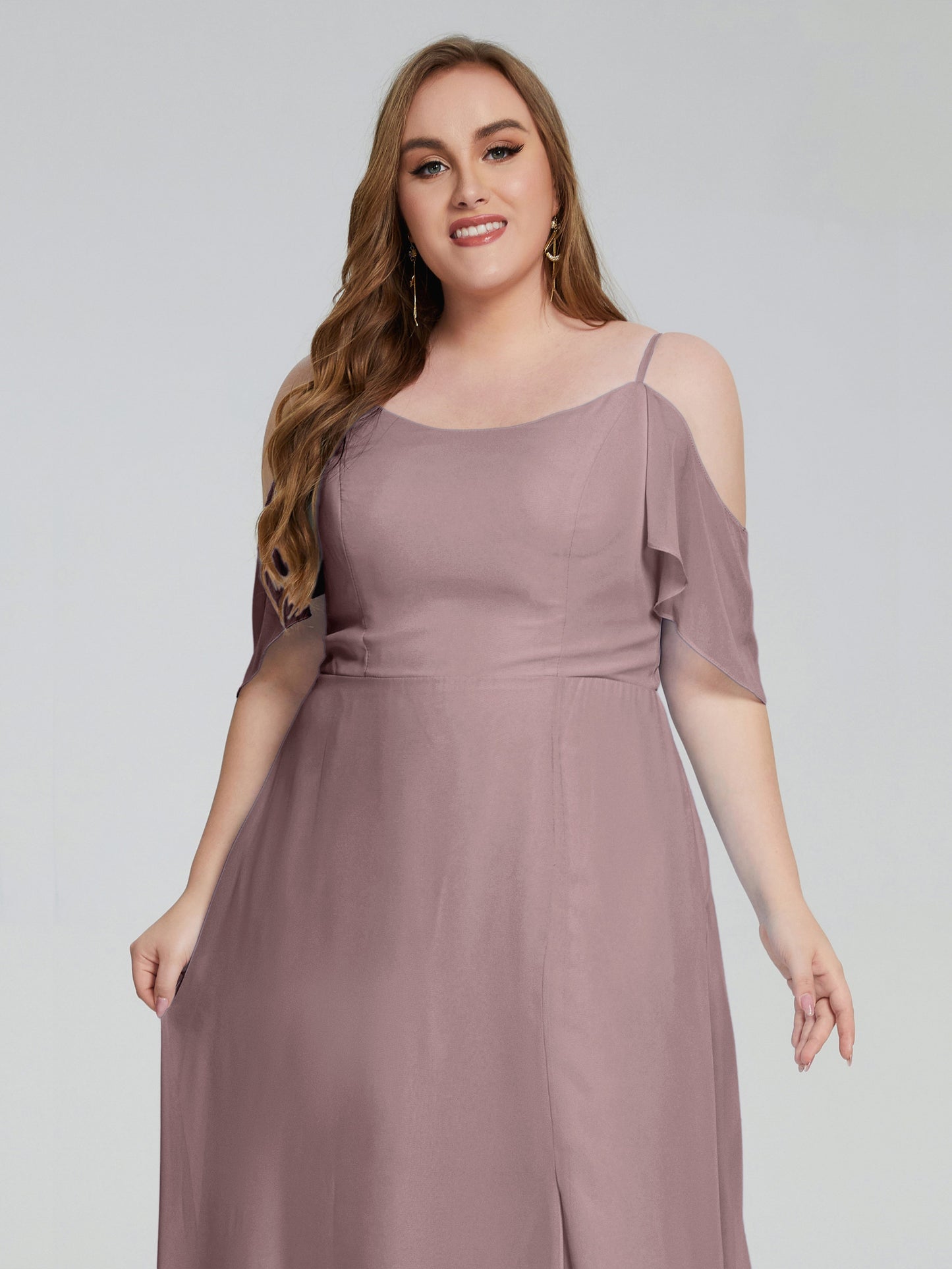 Eloise Off the Shoulder Plus Size Long Bridesmaid Dresses