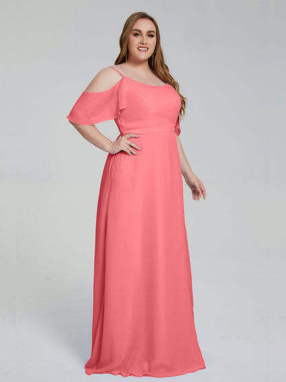 Eloise Off the Shoulder Plus Size Long Bridesmaid Dresses