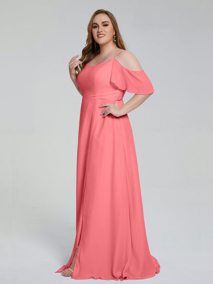 Eloise Off the Shoulder Plus Size Long Bridesmaid Dresses