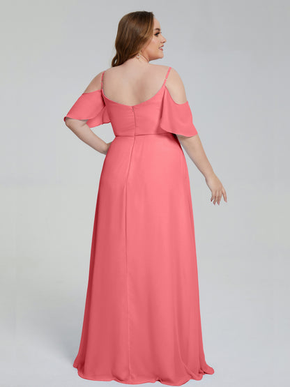Eloise Off the Shoulder Plus Size Long Bridesmaid Dresses