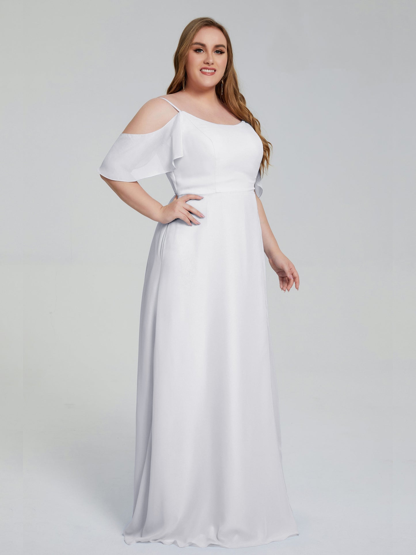 Eloise Off the Shoulder Plus Size Long Bridesmaid Dresses