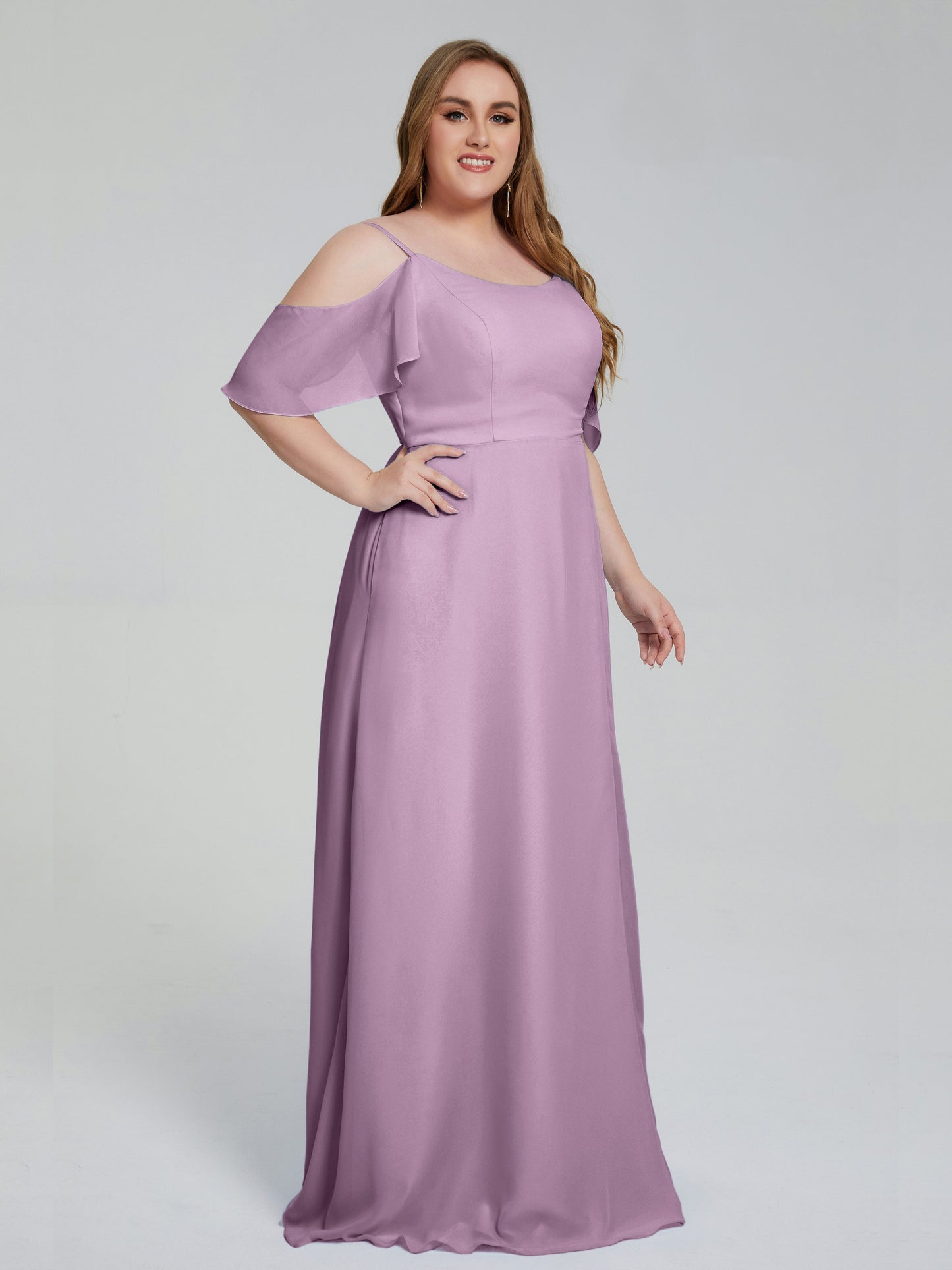 Eloise Off the Shoulder Plus Size Long Bridesmaid Dresses