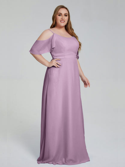 Eloise Off the Shoulder Plus Size Long Bridesmaid Dresses