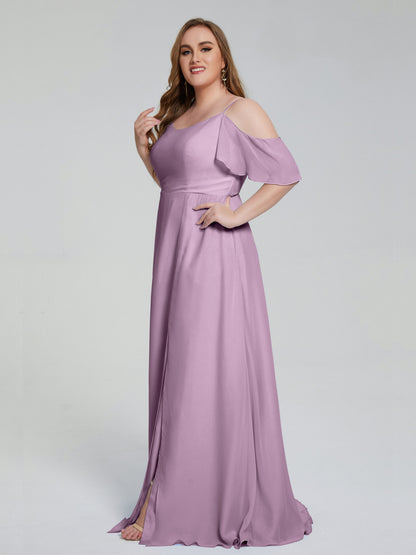 Eloise Off the Shoulder Plus Size Long Bridesmaid Dresses