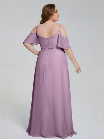 Eloise Off the Shoulder Plus Size Long Bridesmaid Dresses