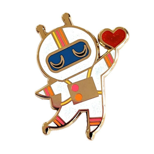 Enamel Pin - Astronaut Love Heart by Amber Leaders Designs