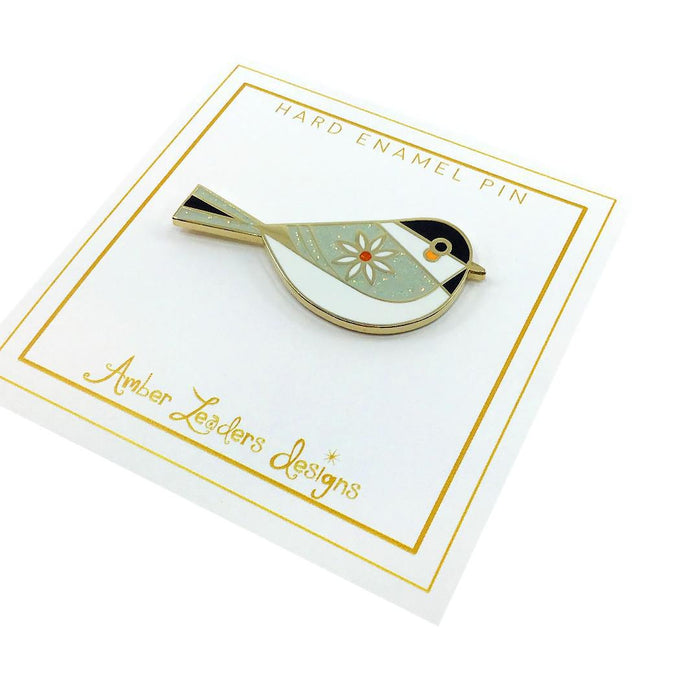 Enamel Pin - Black-capped Chickadee by Amber Leaders Designs