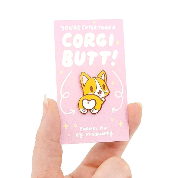 Enamel Pin - Corgi Butt by Mis0 Happy