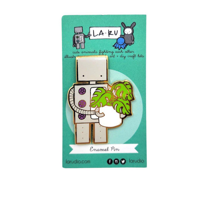 Enamel Pin - Monstera Robot by LaRu