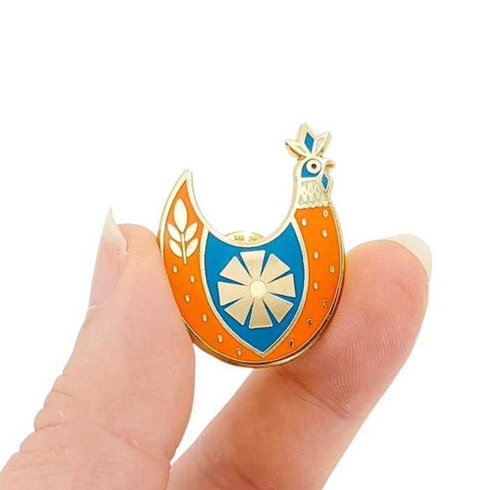 Enamel Pin - Red Chicken by Amber Leaders Designs