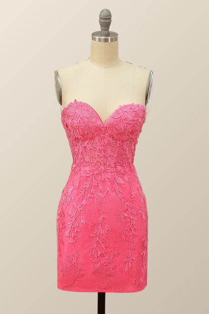 Sweetheart Lavender Lace Bodycon Mini Dress