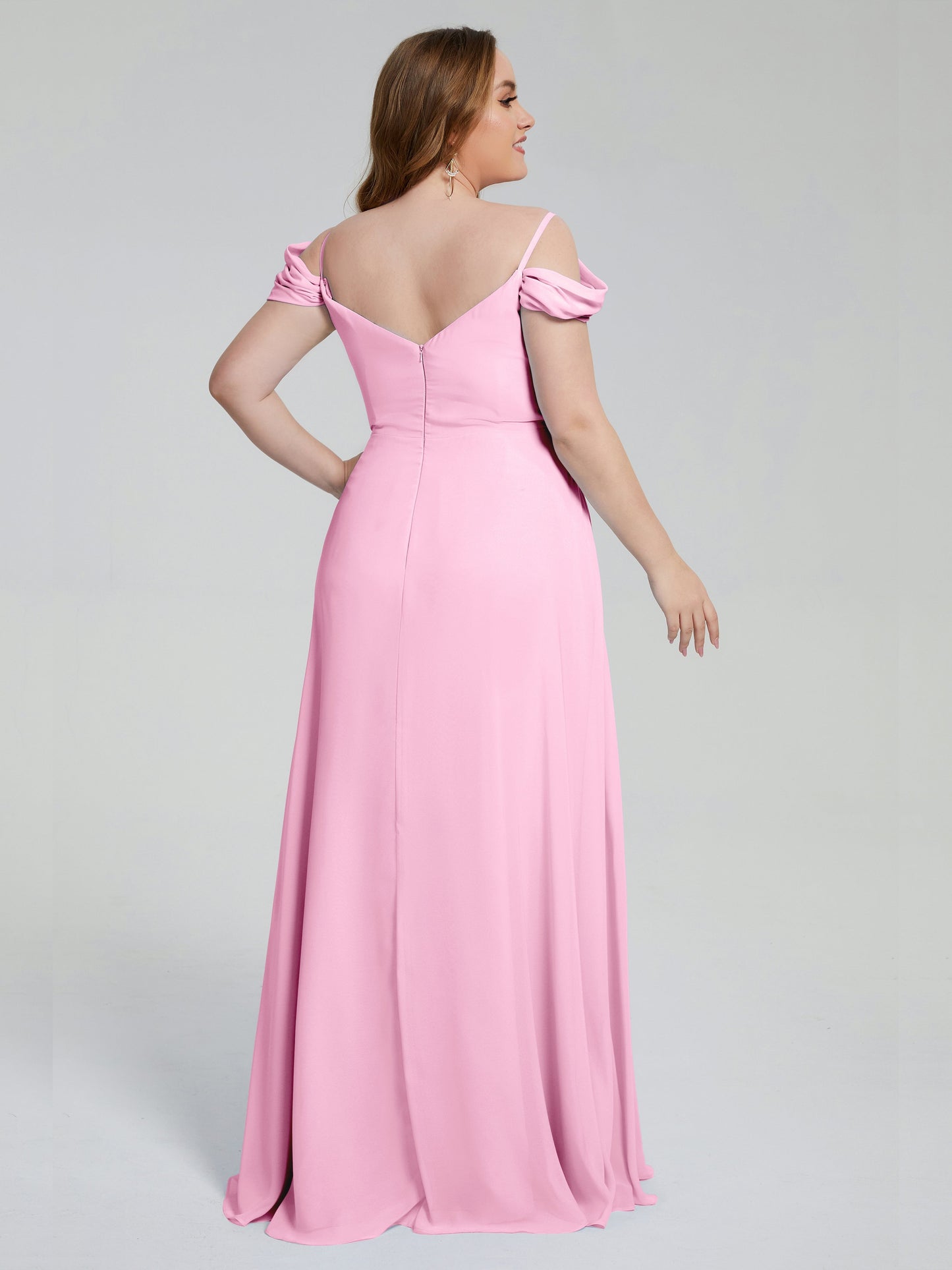 Gracie Detachable Straps Plus Size Long Bridesmaid Dresses