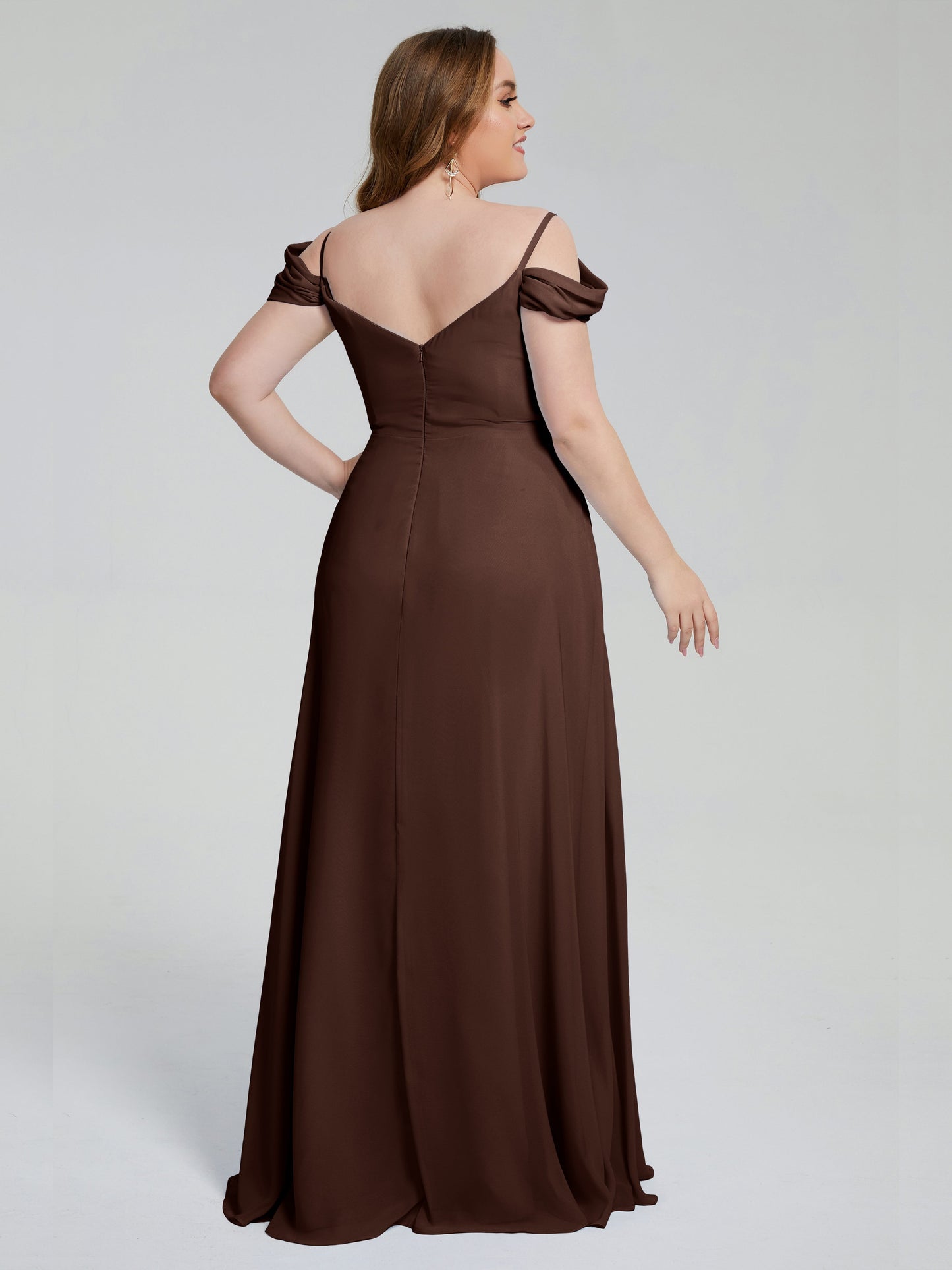 Gracie Detachable Straps Plus Size Long Bridesmaid Dresses