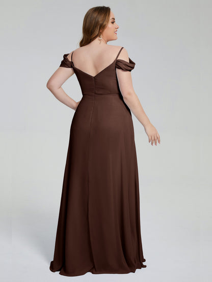 Gracie Detachable Straps Plus Size Long Bridesmaid Dresses