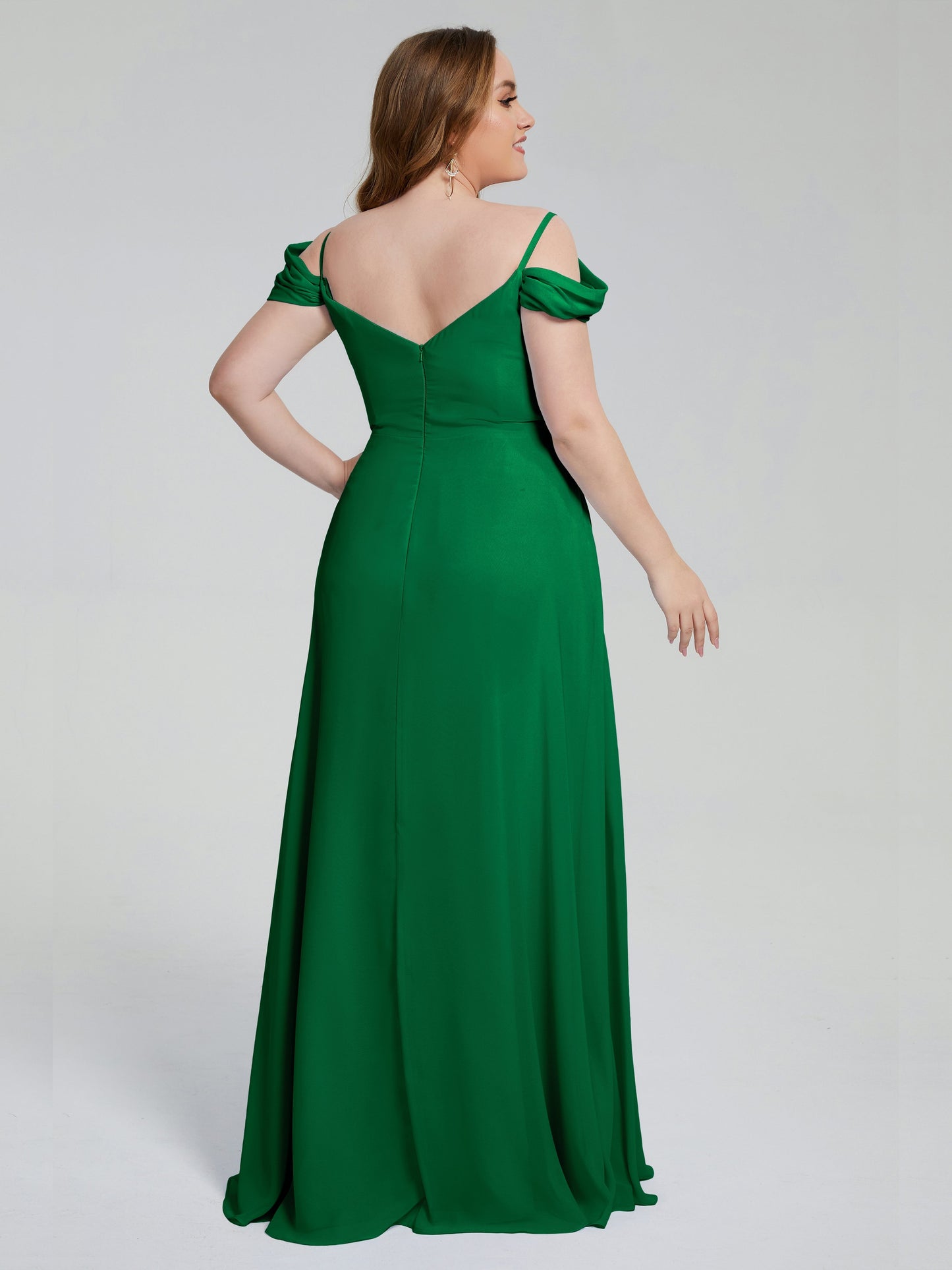 Gracie Detachable Straps Plus Size Long Bridesmaid Dresses
