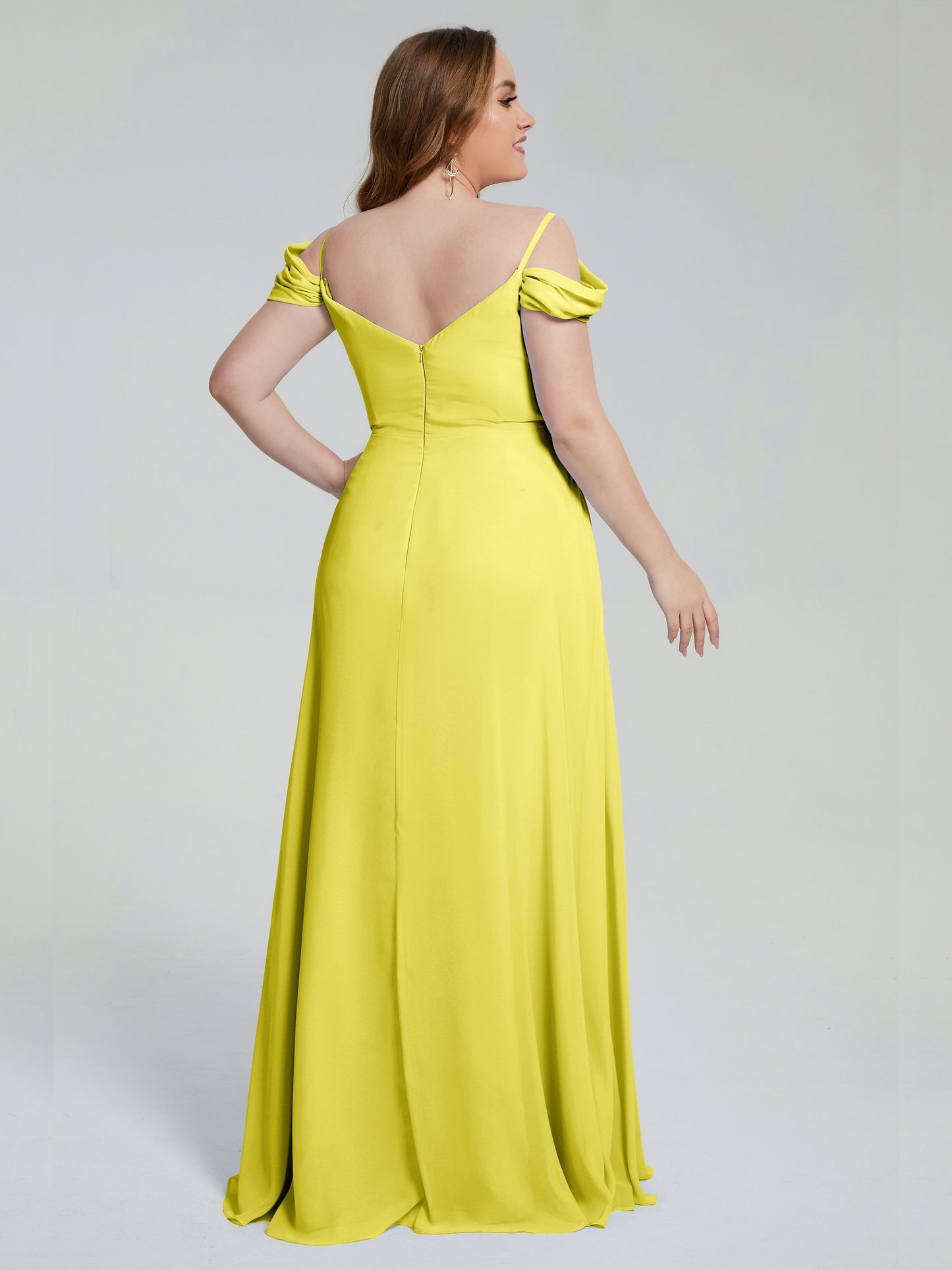 Gracie Detachable Straps Plus Size Long Bridesmaid Dresses
