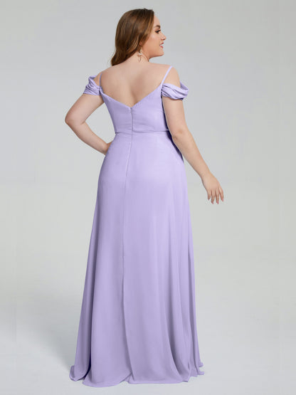 Gracie Detachable Straps Plus Size Long Bridesmaid Dresses