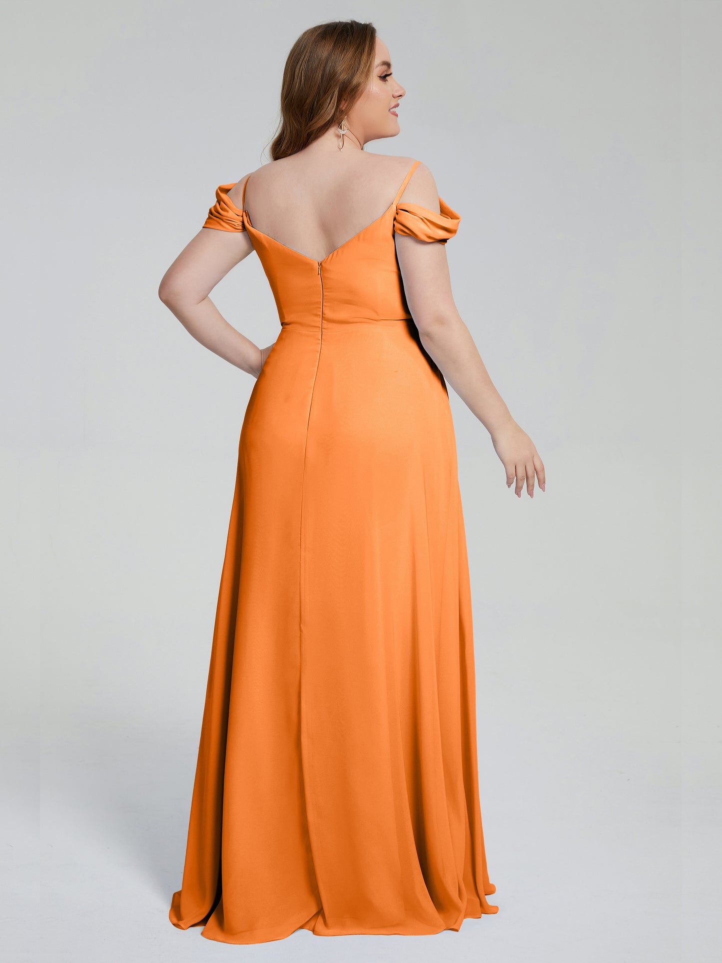 Gracie Detachable Straps Plus Size Long Bridesmaid Dresses