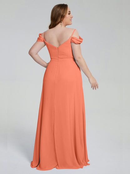 Gracie Detachable Straps Plus Size Long Bridesmaid Dresses