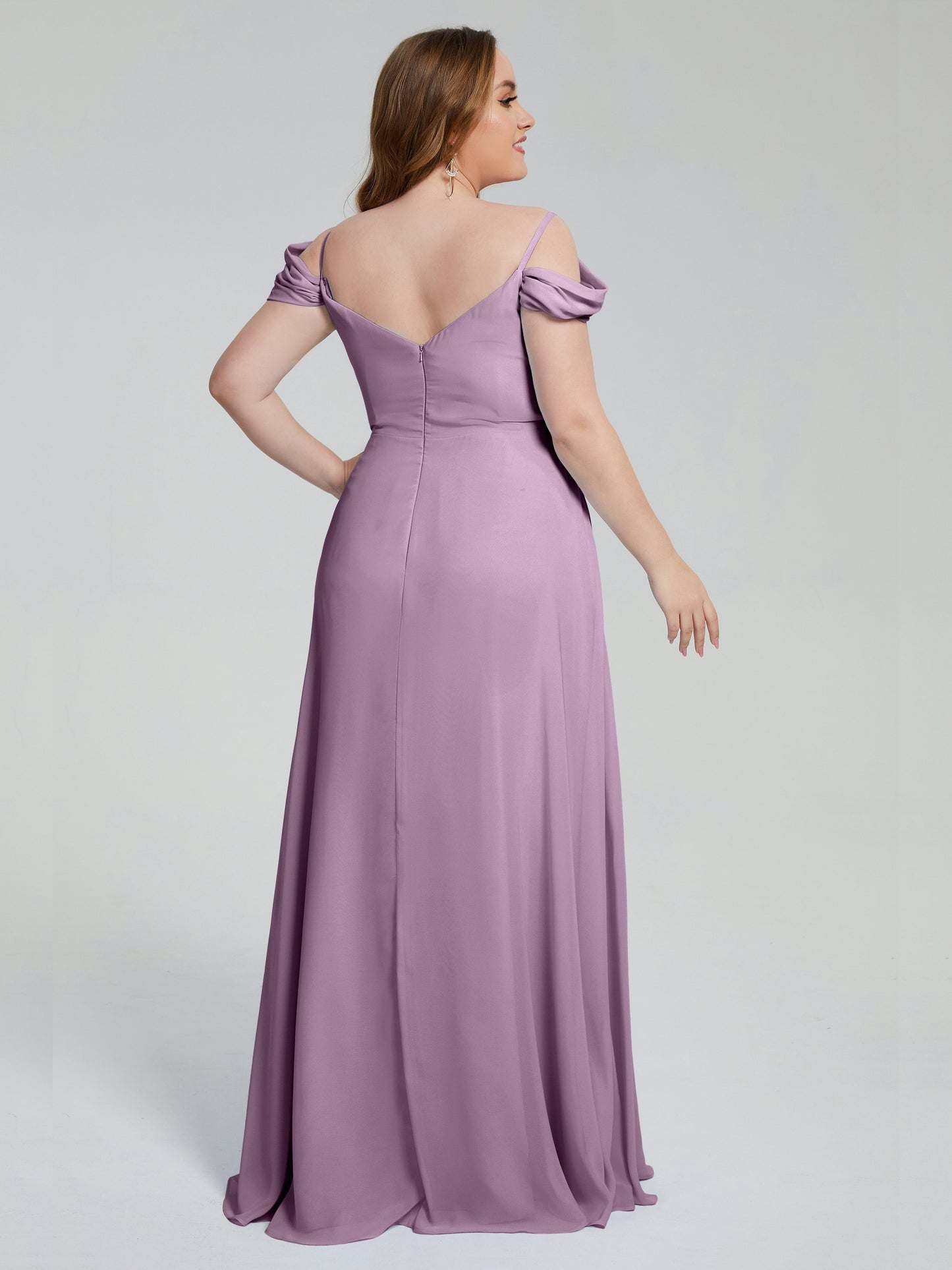 Gracie Detachable Straps Plus Size Long Bridesmaid Dresses