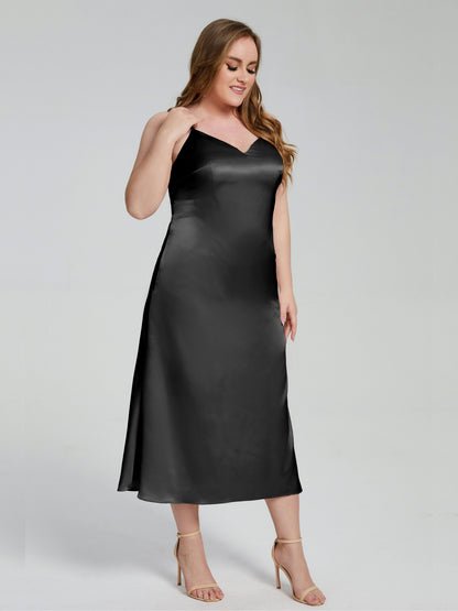 Harley Straps Plus Size Soft Satin Bridesmaid Dresses
