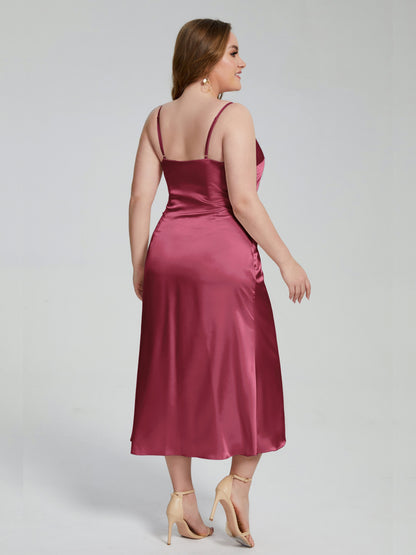 Harley Straps Plus Size Soft Satin Bridesmaid Dresses