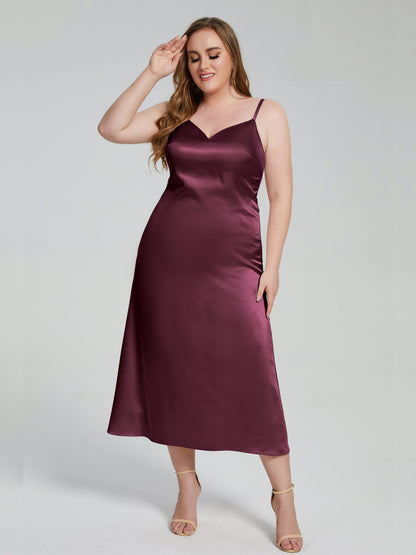 Harley Straps Plus Size Soft Satin Bridesmaid Dresses