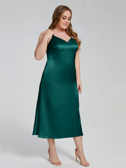 Harley Straps Plus Size Soft Satin Bridesmaid Dresses