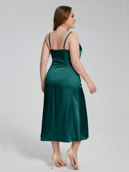 Harley Straps Plus Size Soft Satin Bridesmaid Dresses