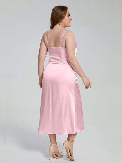 Harley Straps Plus Size Soft Satin Bridesmaid Dresses