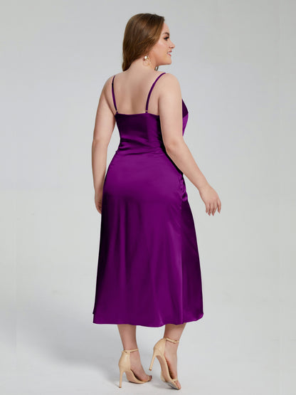 Harley Straps Plus Size Soft Satin Bridesmaid Dresses
