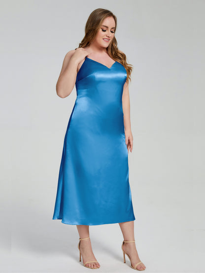 Harley Straps Plus Size Soft Satin Bridesmaid Dresses