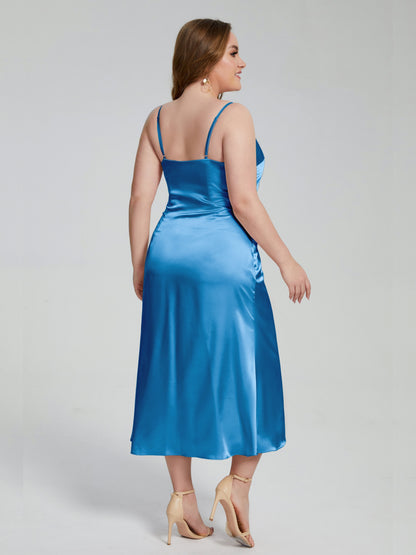 Harley Straps Plus Size Soft Satin Bridesmaid Dresses