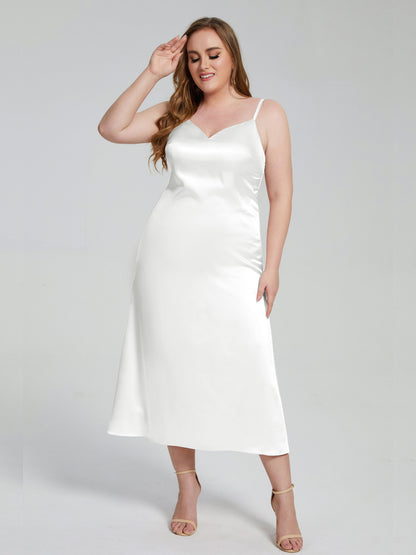 Harley Straps Plus Size Soft Satin Bridesmaid Dresses
