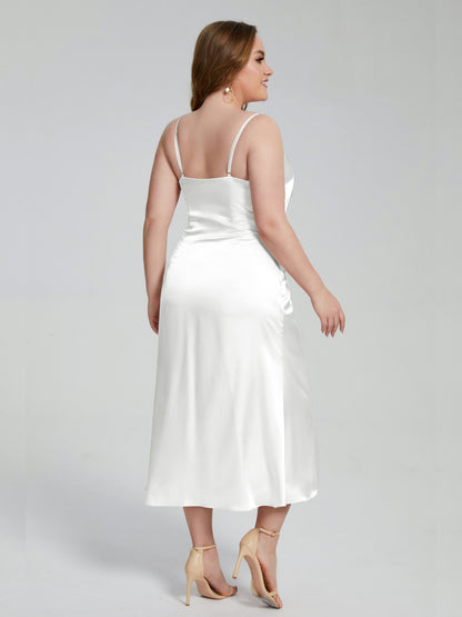 Harley Straps Plus Size Soft Satin Bridesmaid Dresses