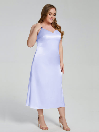 Harley Straps Plus Size Soft Satin Bridesmaid Dresses