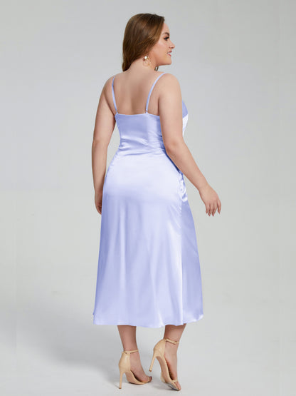 Harley Straps Plus Size Soft Satin Bridesmaid Dresses