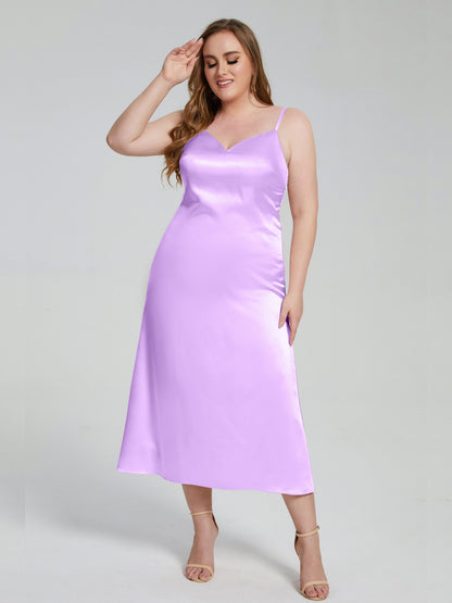 Harley Straps Plus Size Soft Satin Bridesmaid Dresses